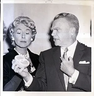 James Cagney Holds Grapefruit to Mae Clark