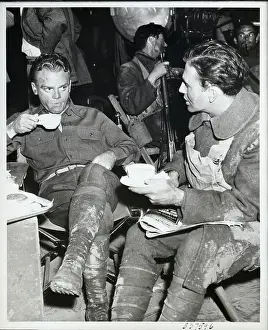 Filming Prints: James Cagney and Jeffrey Lynn on Film Set