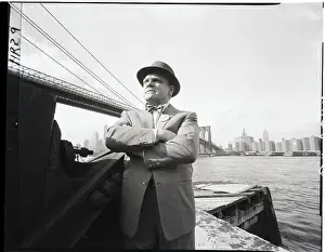 James Cagney Standing In Front/Manhattan