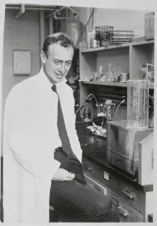 James Deuer Watson Sitting in Laboratory