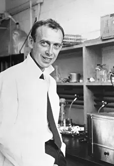 James D Prints: James Deuer Watson Sitting in Laboratory