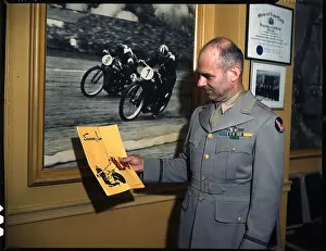 Pamphlet Prints: James Doolittle Holding Pamphlet;Shangri