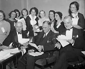 James Farley, Franklin Roosevelt, Edward Flynn, and Others Waiting