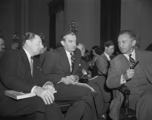 John L Prints: James Forrestal Speaking with Colleagues