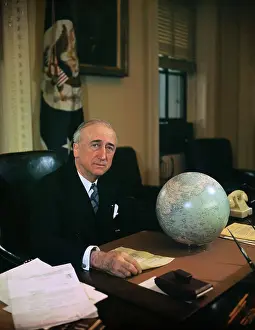 Byrnes Prints: James Francis Byrnes Sitting at Desk