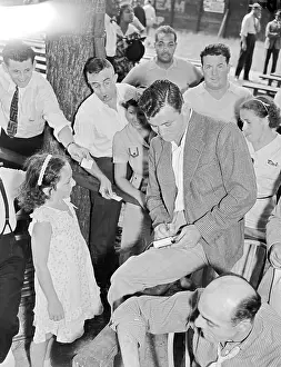 Autographing Prints: James J. Braddock Signing Autographs