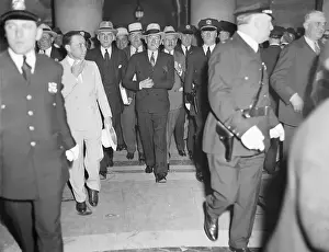 James J Prints: James J. Walker Surrounded by Officials