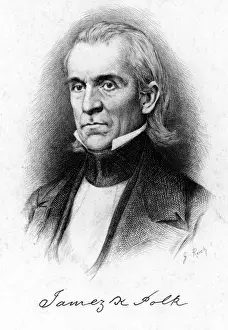 Portrait Male Fashion Prints: James Knox Polk