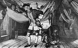 Disease Prints: James Lind Giving Citrus Fruits to Sailors with Scurvy