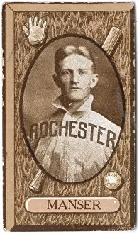 Prints of Cigarette card (published by the Imperial Tobacco Company of Toronto) of American baseball player James Manser (1882 - 1931) of the Rochester Hustlers, 1912 Step Back in Time with Iconic Collectible Cards: James Manser Baseball Card