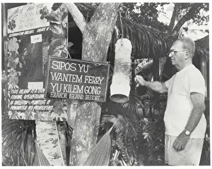 James Michener Banging on Pipe