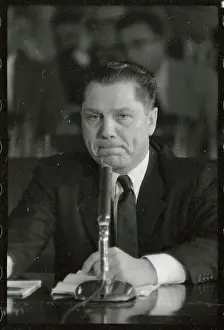 Hoffa Prints: James R. Hoffa Gesturing as he Speaks