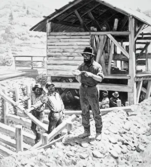 California Prints: James W. Marshall Discovering Gold