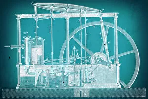 Transportation Gallery: James Watt's double-acting steam engine (1769)