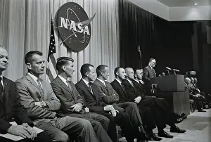 Slayton Prints: James Webb Introducing Astronauts