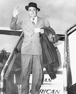 Passenger Airplane Prints: Jan Masaryk Disembarking Aircraft
