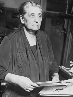 Old Age Prints: Jane Addams with Documents