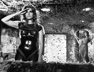Jane Fonda Saluting In A Movie Scene