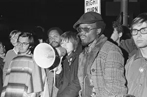 Megaphone Prints: Jane Fonda Speaks in Megaphone at Rally