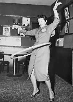 Toy Hoop Prints: Jane Russell Hula Hoops At Sardi'S Tv Ro