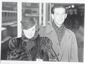 Janet Gaynor and Gilbert Adrian Smiling