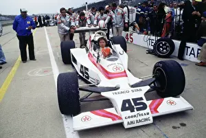 Janet Guthrie Driving Race Car