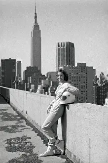 Janet Guthrie Standing on Rooftop