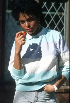 Janet Jackson Eating An Apple