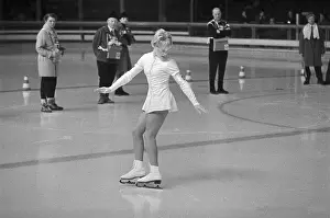 Grenoble Prints: Janet Lynn Practicing on the Ice