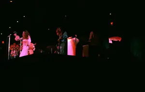 Prints of NEW YORK - CIRCA 1968: Singer Janis Joplin and Big Brother and the Holding Company perform onstage at the Fillmore East circa 1968 in New York City, New York Classic Prints of Iconic Janis Joplin: Janis Joplin At The Fillmore East