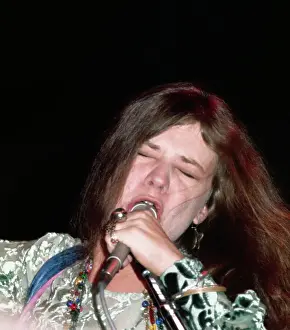 Janis Joplin Singing on Stage