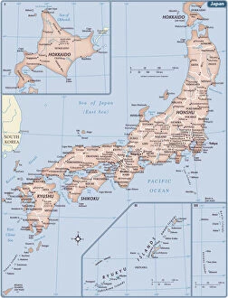 Images Dated 12th November 2017: Japan country map