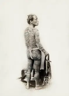 Ukiyoe Prints: Japan: Tattooed Man