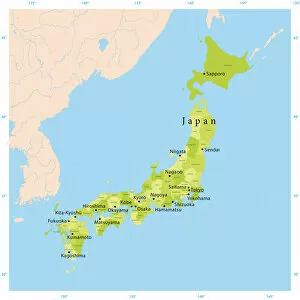 Images Dated 16th May 2018: Japan Vector Map