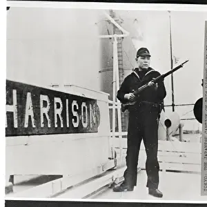 Japanese Blue-Jacket Guarding Ship