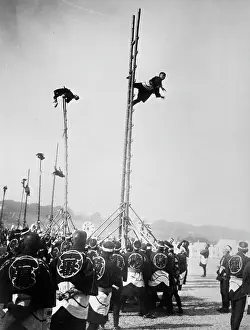 Lac0049 Prints: Japanese Firemen Perform Ritual