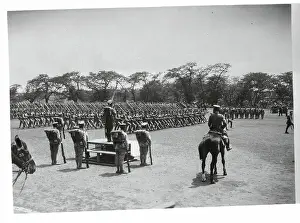 Japanese General Kawamura Reviewing Troops