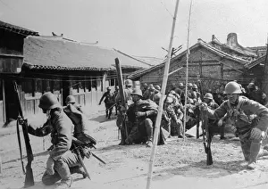 Japanese Infantry Prepares to Move on Beijing 1937