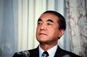 Japanese Leader Yasuhiro Nakasone at Conference