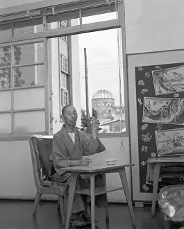 Hiroshima Prints: Japanese Man at Home near Nuclear Bombing Site