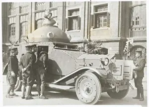 Shanghai Prints: Japanese Marines Examining Armored Car