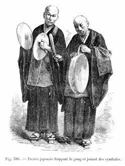 Images Dated 14th March 2017: Japanese monks engraving 1881