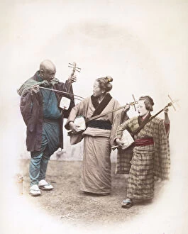 Felice Beato (1832-1909) Gallery: Japanese Musicians
