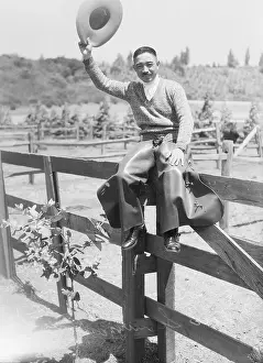 Japanese Olympic Equestrian Shunzo Kido in Cowboy Garb