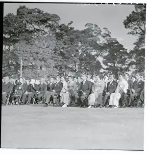 Akihito Prints: Japanese Royal Family Attending Garden Ceremony