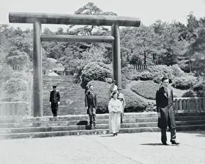 Hirohito Prints: Japanese Royals in Cemetery