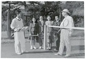 Hirohito Prints: Japanese Royals on Tennis Court