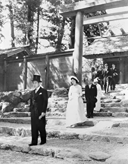 Akihito Prints: Japanese Royalty Visiting Ise Shrine