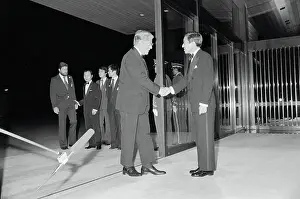 Akihito Prints: Japanese Royalty Welcoming Helmut Schmidt
