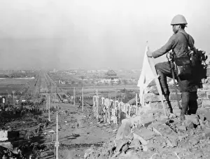 Japanese Soldier Overlooks Conquered Nanjing